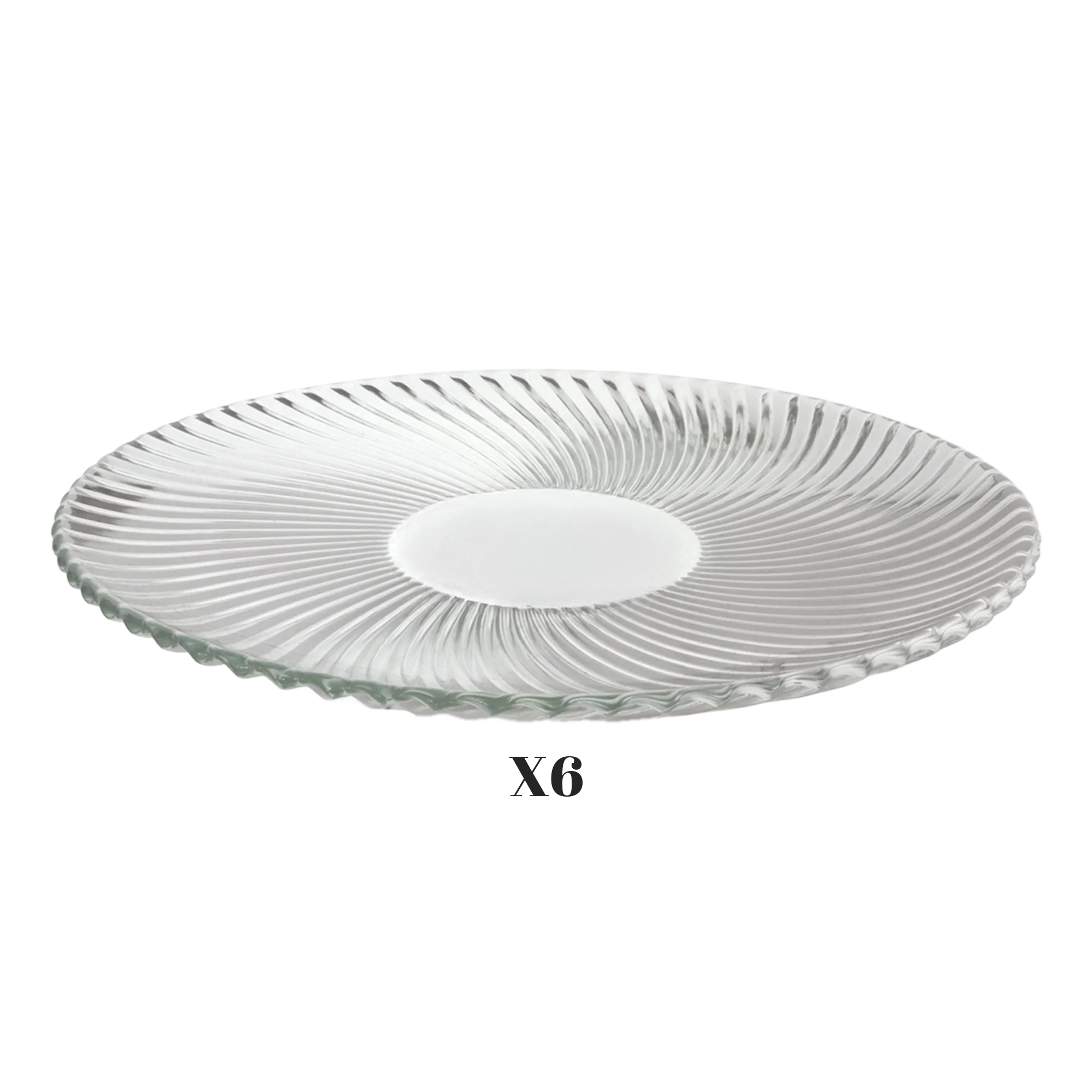 Set 6 plats 25cm + Set 6 plats 20cm + Set 6 plats 15cm en verre - Image 4