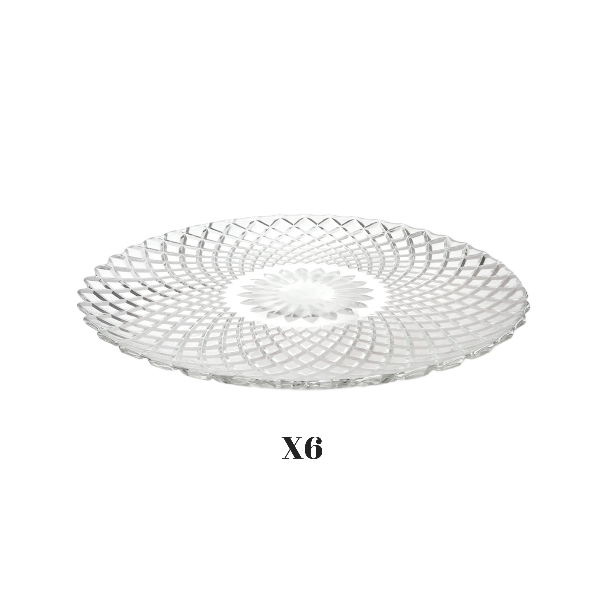 Set 6 plats 25cm + Set 6 plats 20cm + Set 6 plats 15cm en verre - Image 3