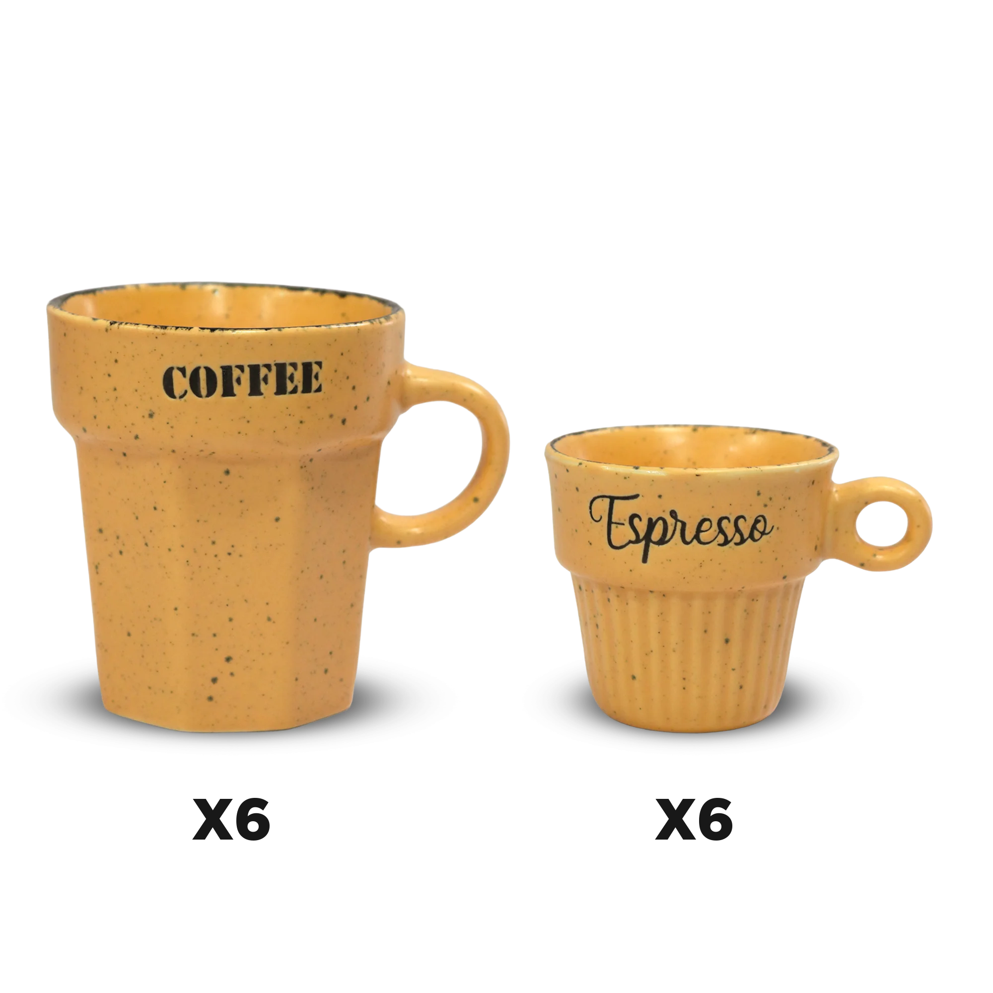 Set 6 tasses 75ML + 6 tasses 160ML en céramique - Image 15