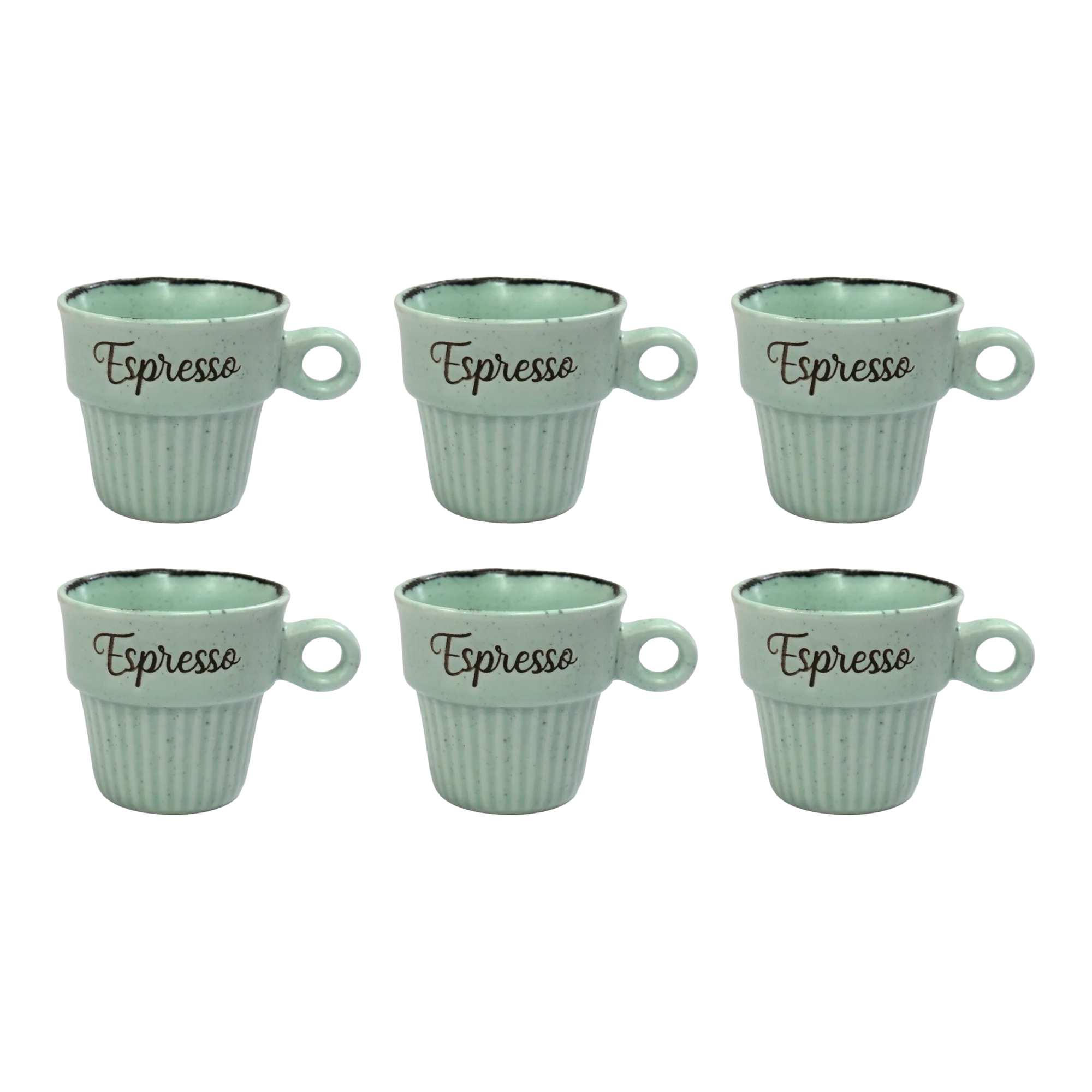 Set 6 tasses 75ML + 6 tasses 160ML en céramique - Image 3