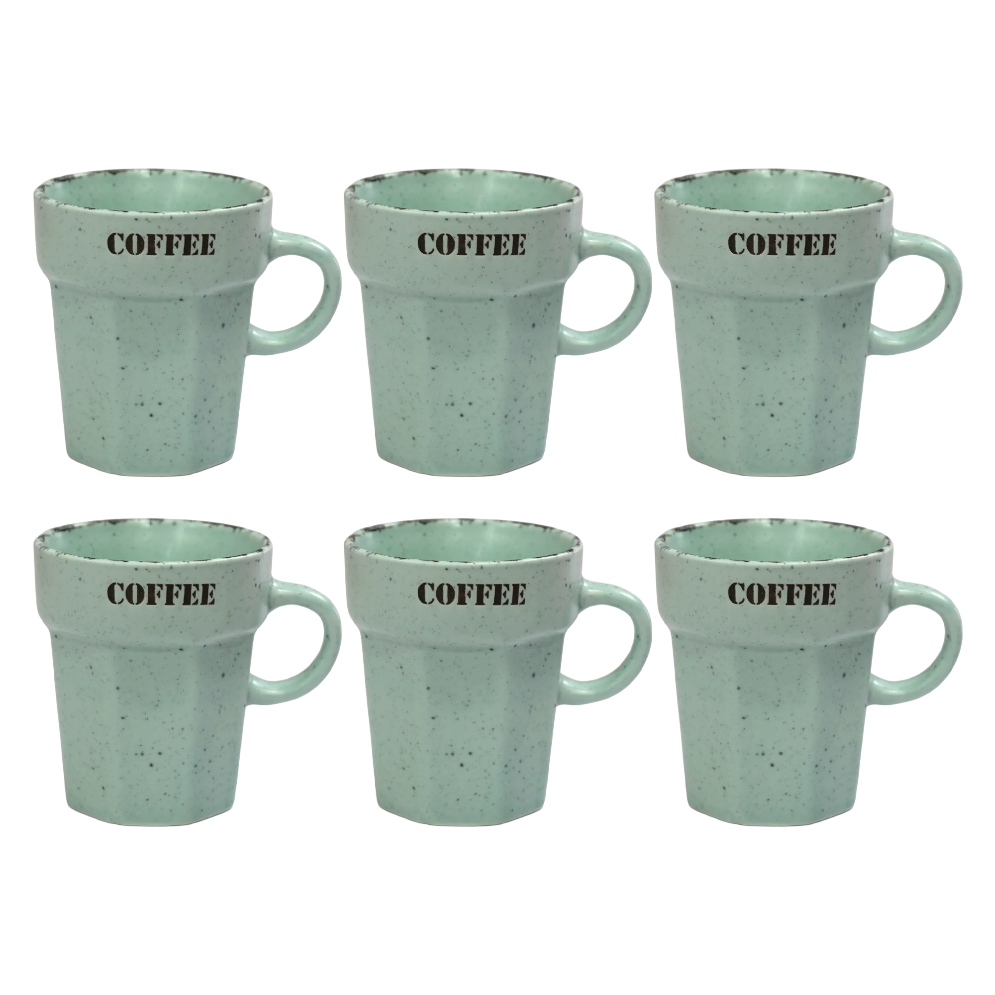 Set 6 tasses 75ML + 6 tasses 160ML en céramique - Image 4