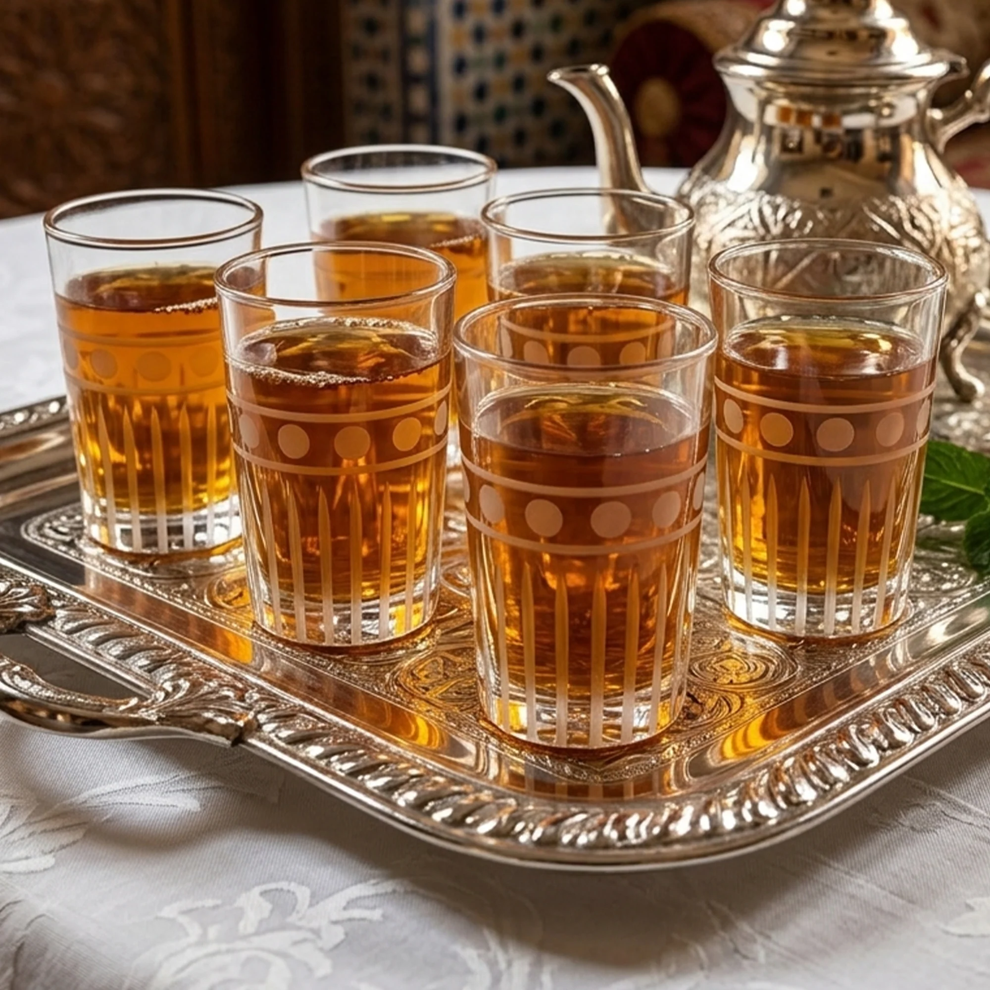 Set 6 verres à thé + 6 verres à eau/jus gravés modèle 1 - Image 3