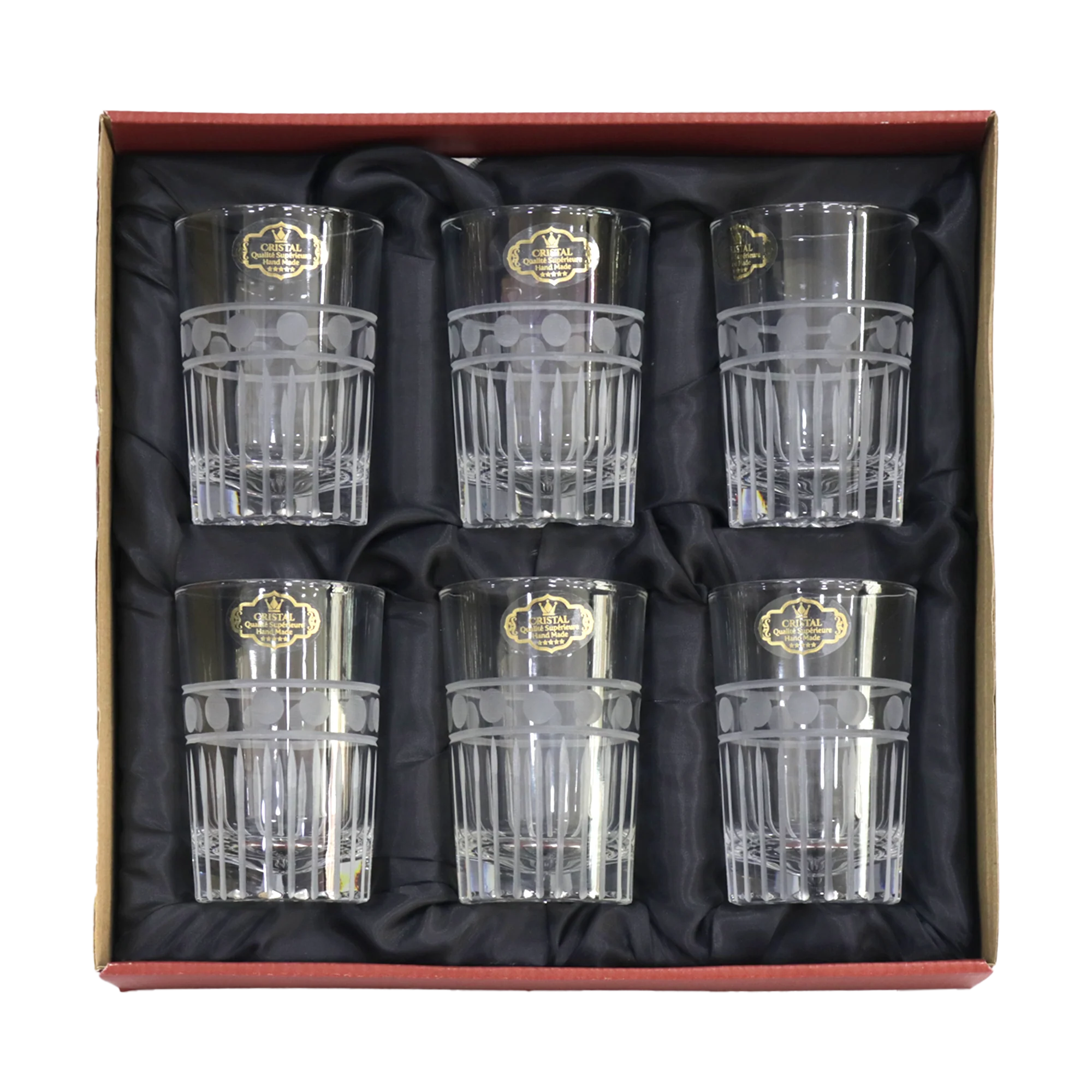 Set 6 verres à thé + 6 verres à eau/jus gravés modèle 1 - Image 4