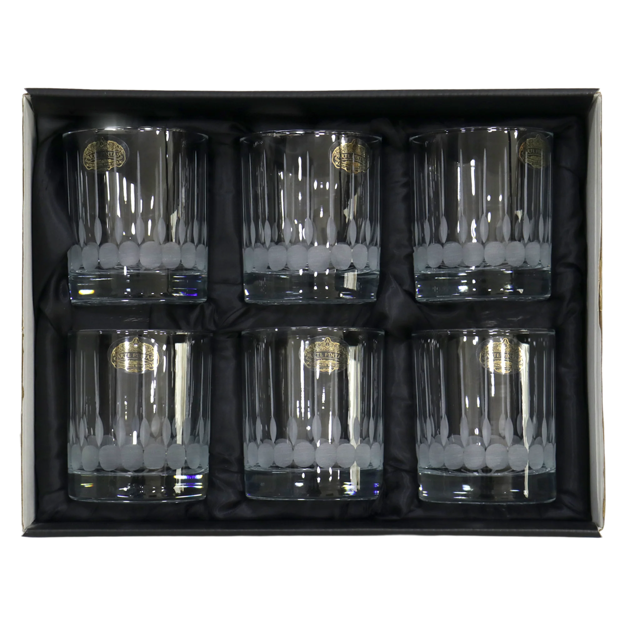 Set 6 verres à thé + 6 verres à eau/jus gravés modèle 3 - Image 5