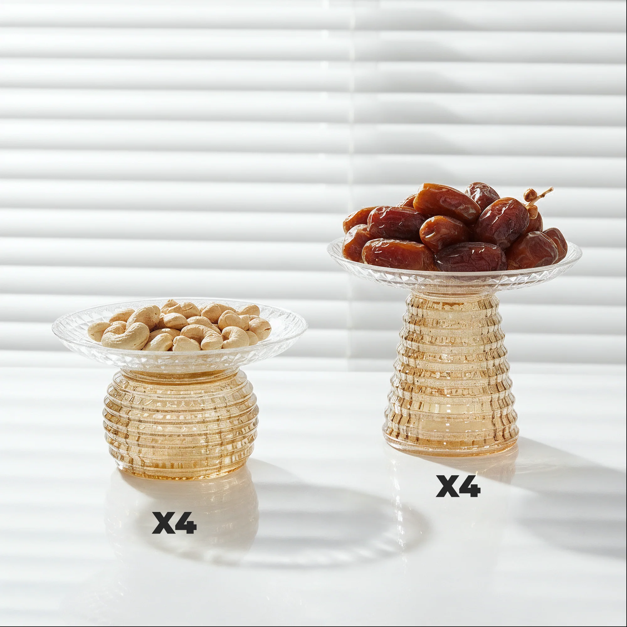 Set 8 coupes en verre 15cm - Image 2