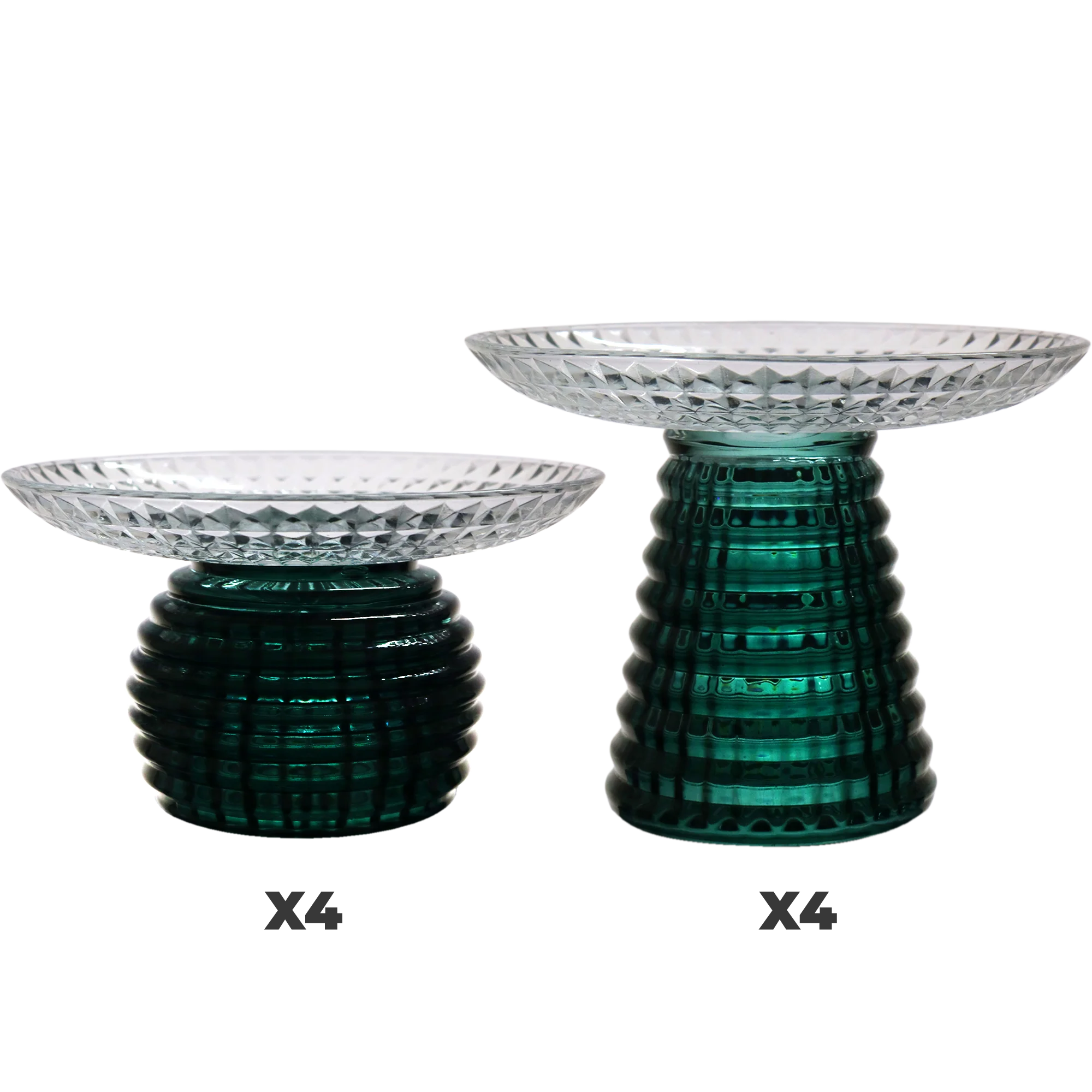Set 8 coupes en verre 15cm - Image 3