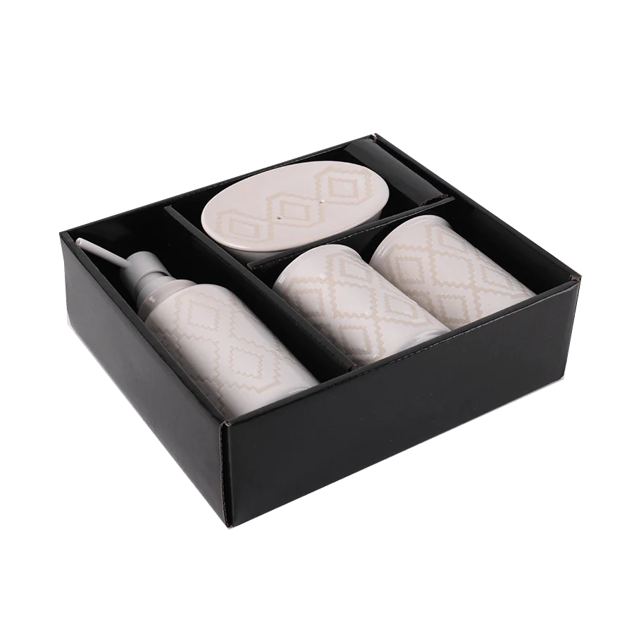 Set accessoires salle de bain en céramique 4pcs - Image 3