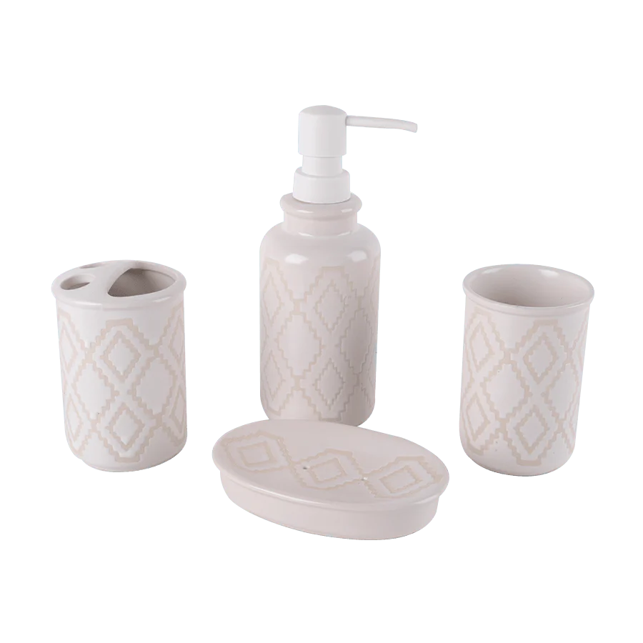 Set accessoires salle de bain en céramique 4pcs - Image 4