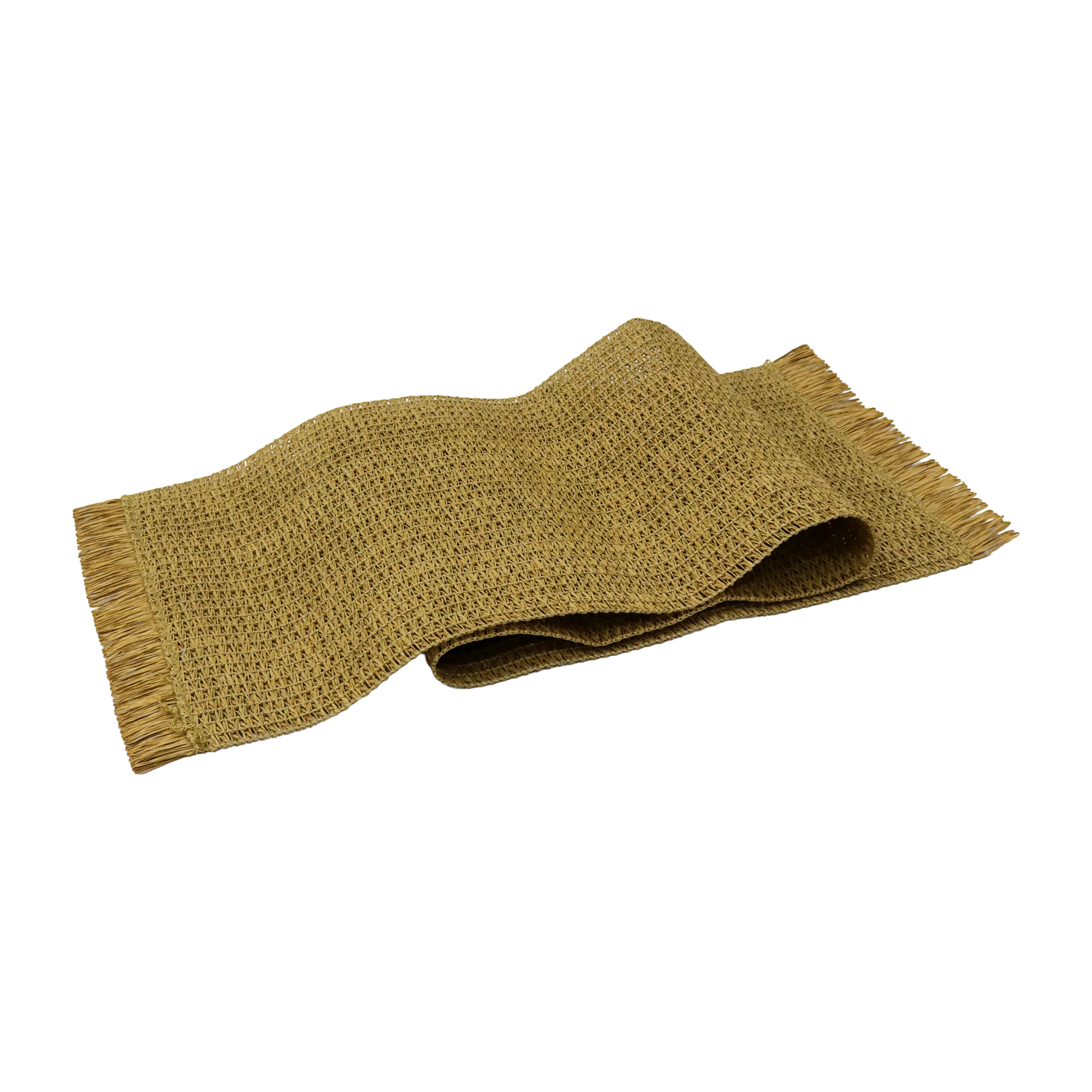 Set chemin de table 120x30cm + 6 sets de table 45x30cm + boite mouchoir 31cm en paille - Image 3