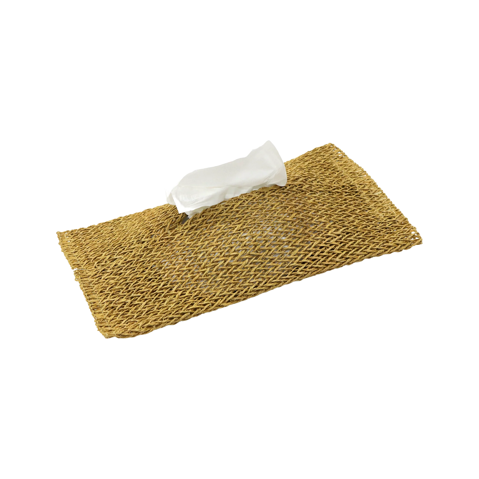 Set chemin de table 120x30cm + 6 sets de table 45x30cm + boite mouchoir 31cm en paille - Image 4