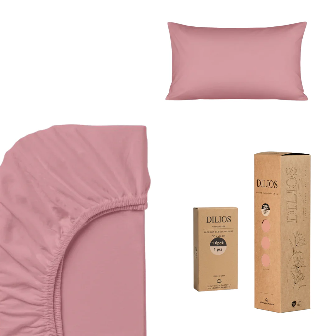 Set drap housse 90x200x25cm + 1 taie d'oreiller 50x70cm en coton - Image 9