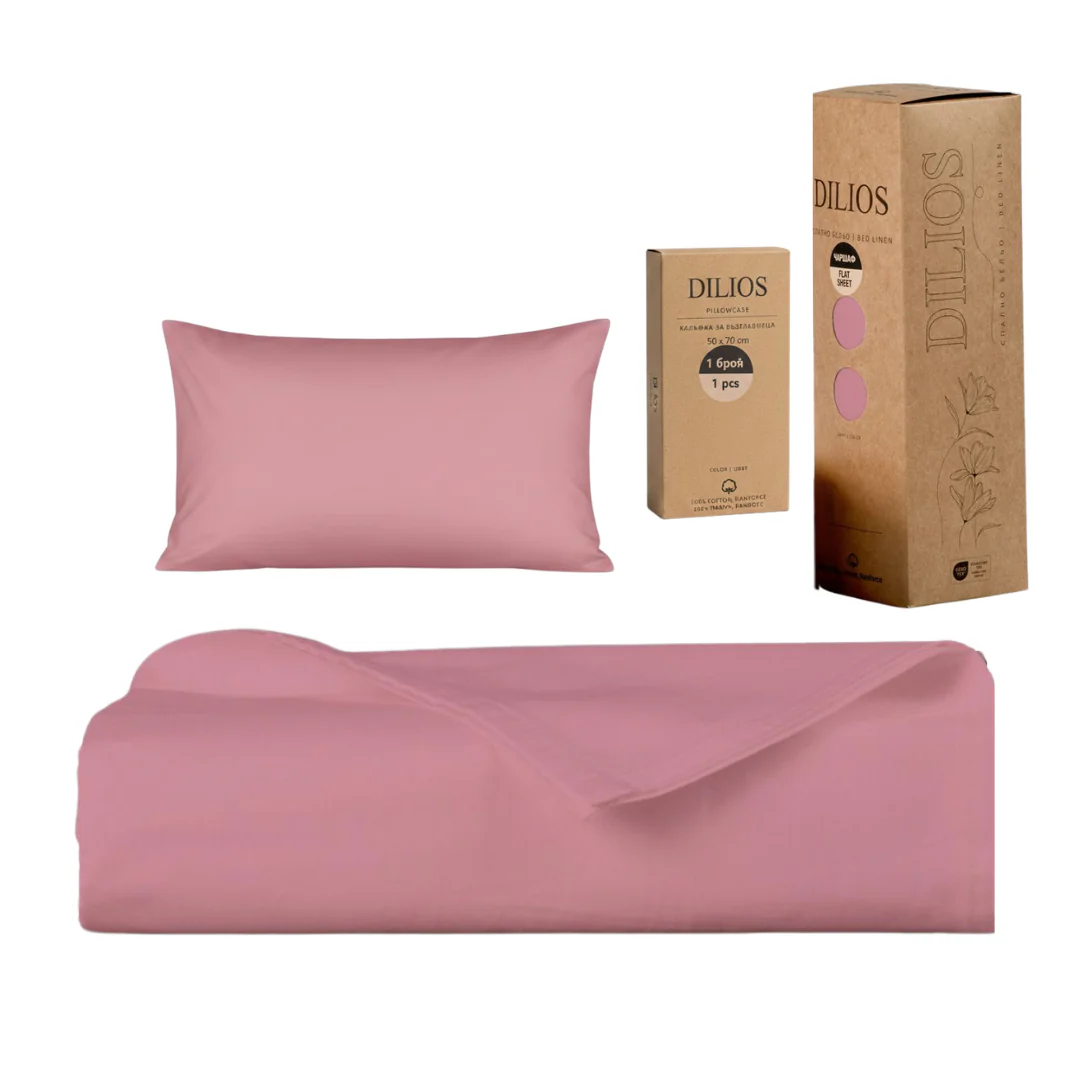 Set drap plat 150x260cm + 1 taie d'oreiller 50x70cm en coton - Image 8