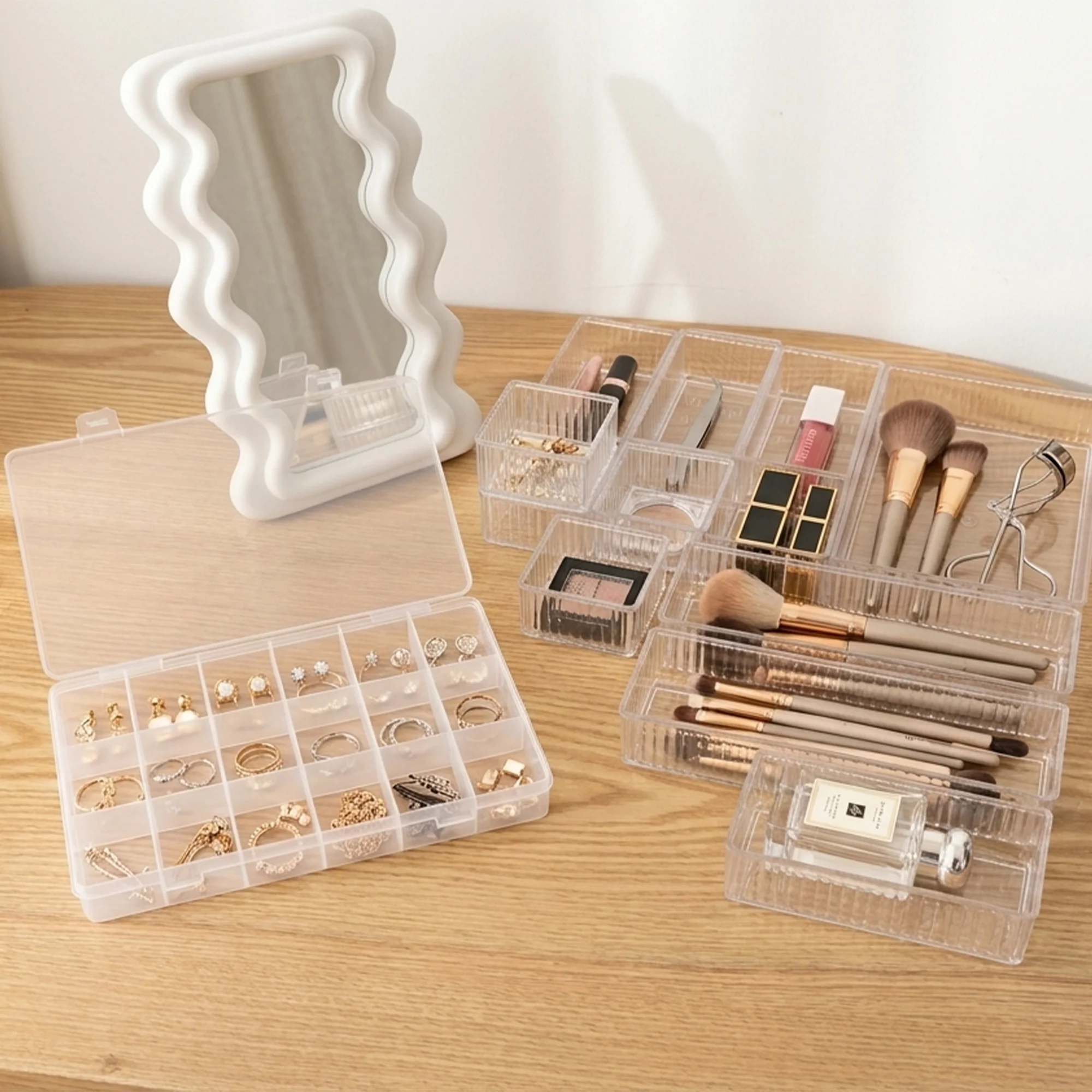 Set miroir 33cm + 2 organisateurs 18 compartiments + organisateur tiroir 12pcs - Image 2