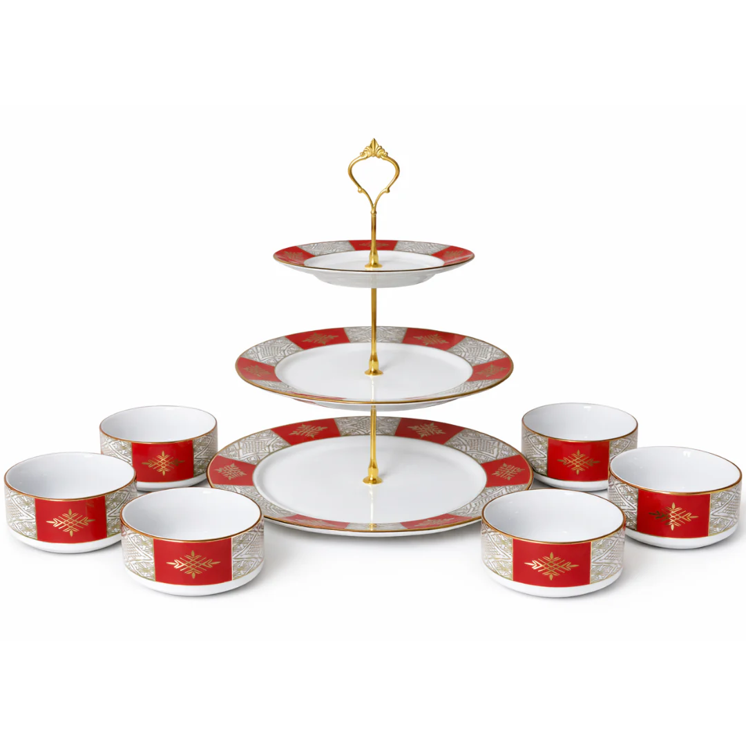 Set présentoir 3 niveaux 19cm/23cm/27cm + 6 bols 10cm beldi - Image 11