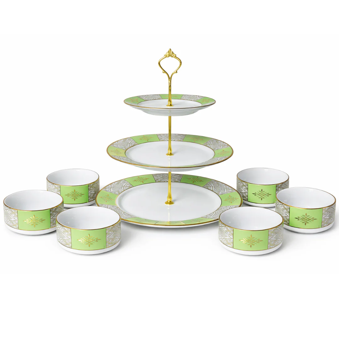 Set présentoir 3 niveaux 19cm/23cm/27cm + 6 bols 10cm beldi - Image 6
