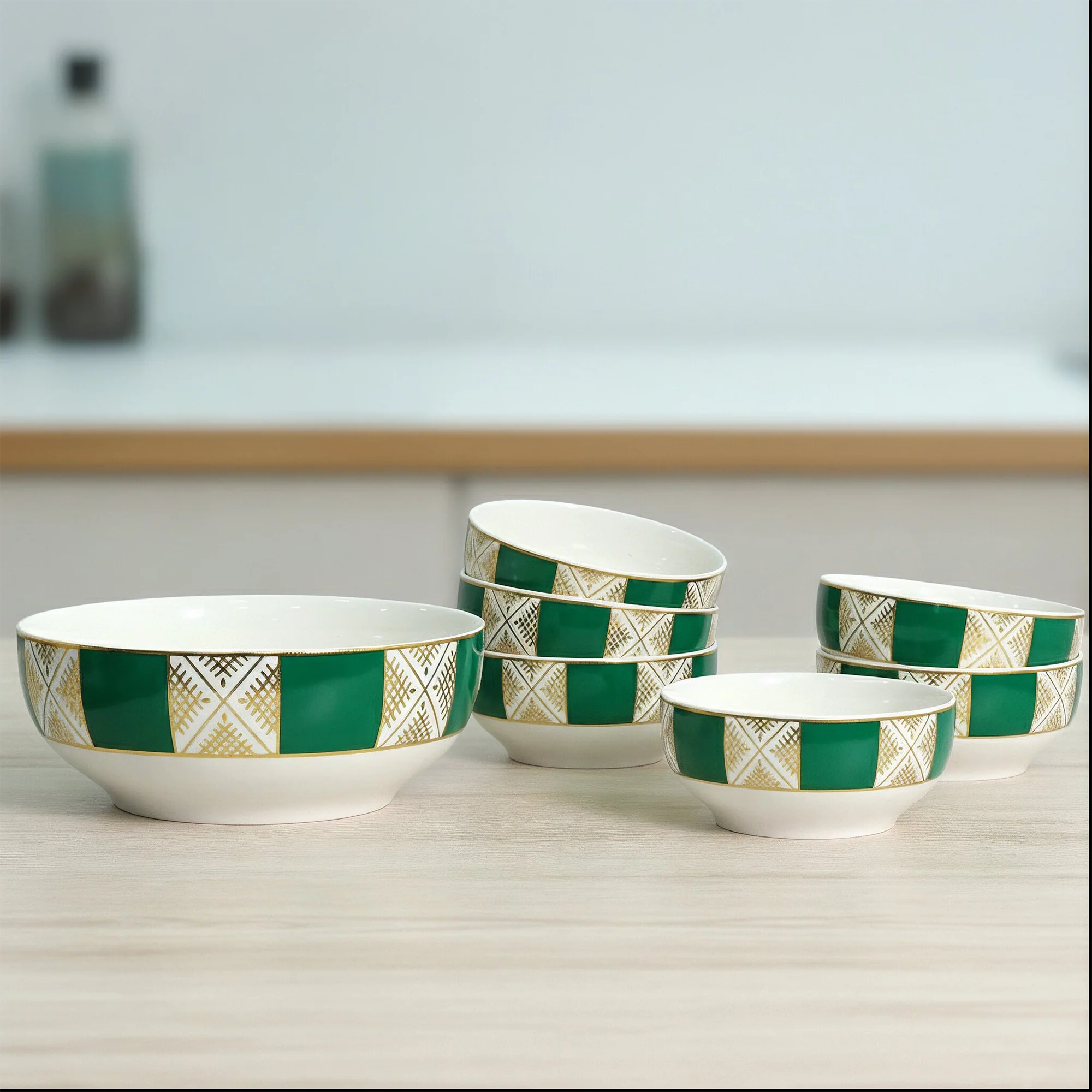 Set saladier 25cm + 6 bols 15cm beldi - Image 10