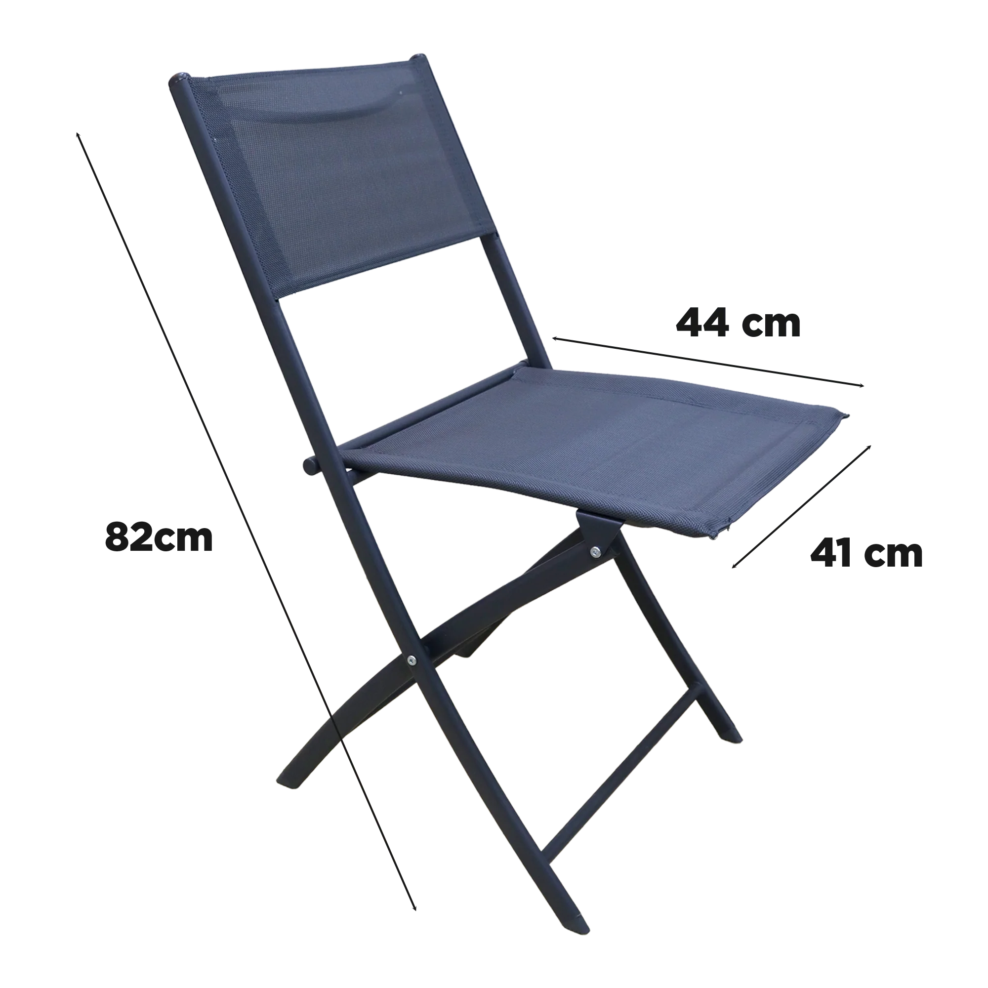 Table 60cm + 2 chaises en métal - Image 4