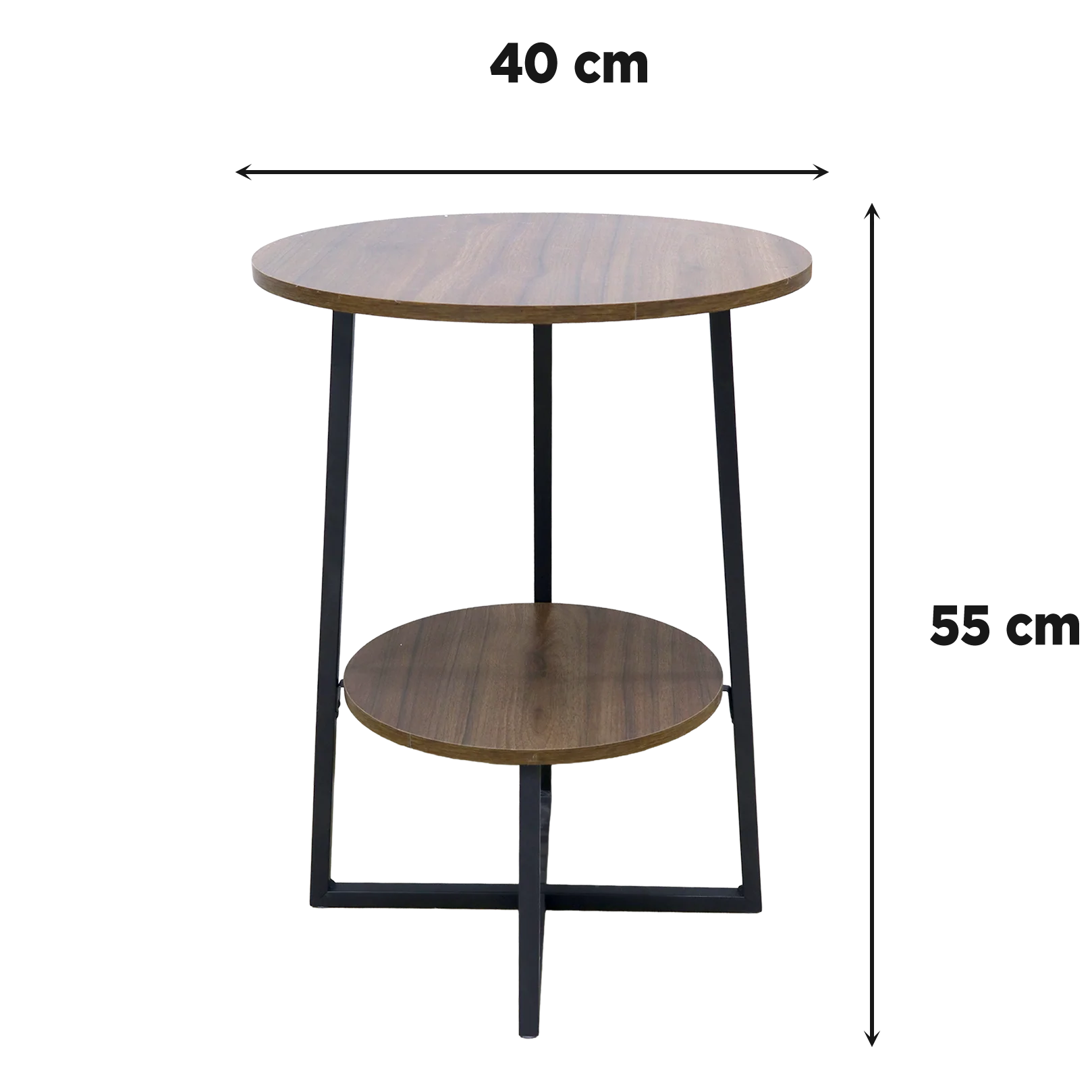 Table d'appoint 2 niveaux en MDF 40x55cm - Image 2