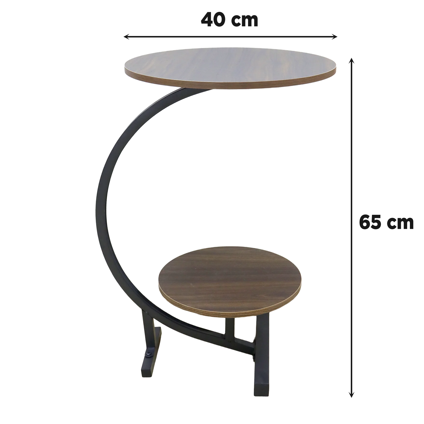 Table d'appoint 2 niveaux en MDF 40x65cm - Image 2