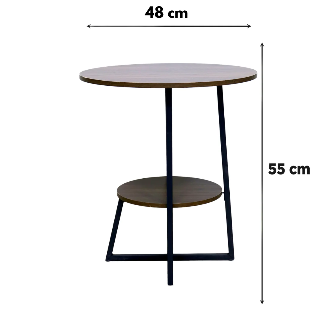 Table d'appoint 2 niveaux en MDF 48x55cm - Image 2