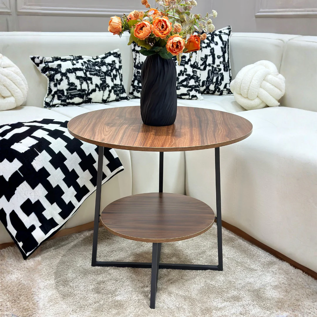 Table d'appoint 2 niveaux en MDF 60x55cm - Image 3