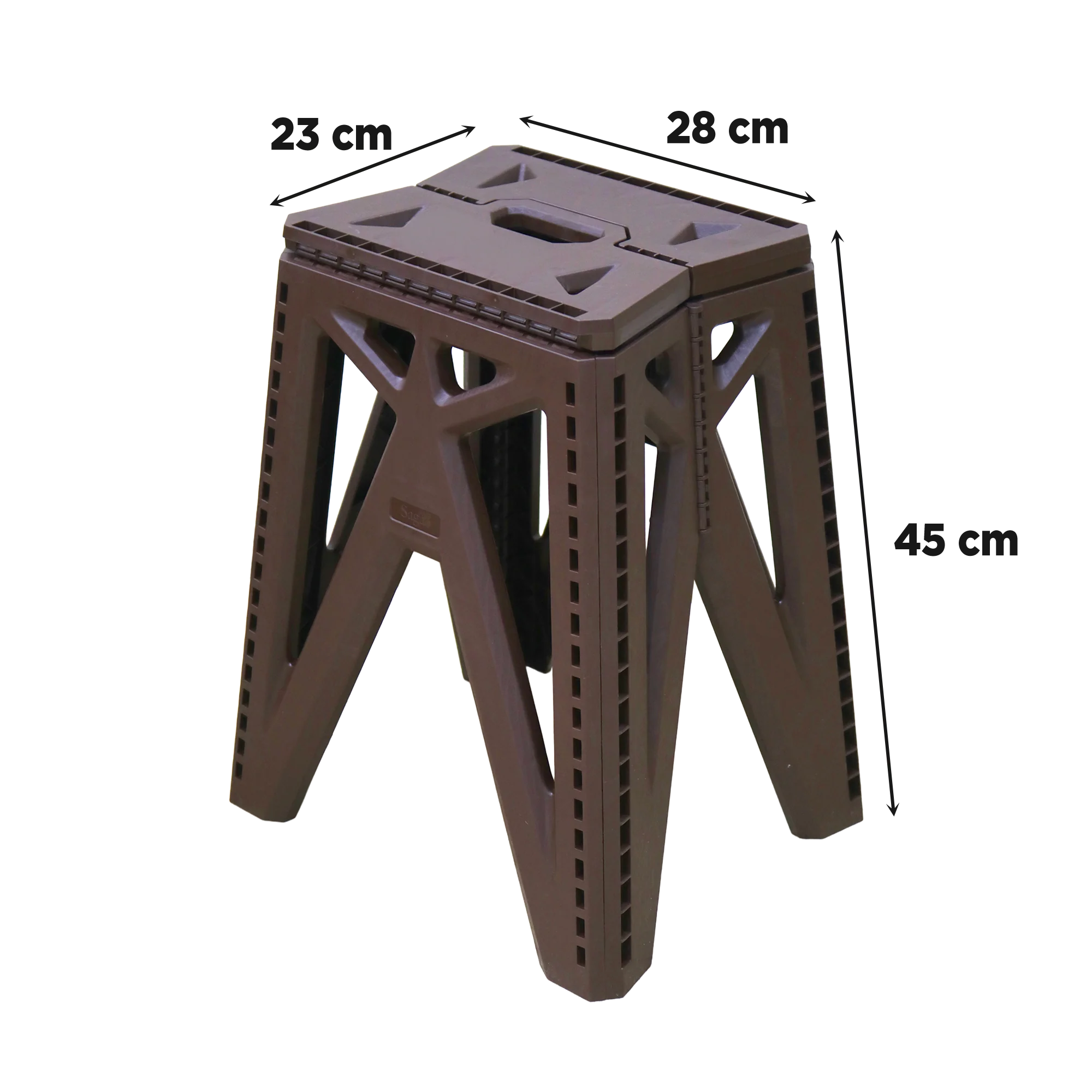 Table pliable rectangulaire 50x80x56cm + 4 tabourets pliable en plastique 28x23x45cm - Image 3