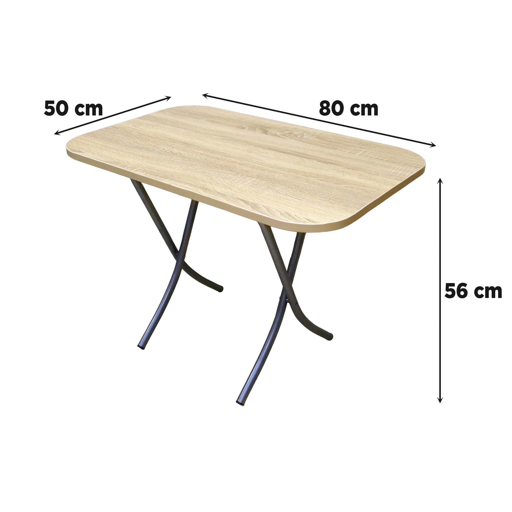 Table pliable rectangulaire 50x80x56cm + 4 tabourets pliable en plastique 28x23x45cm - Image 5