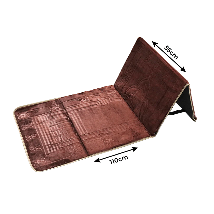 Tapis prière pliable avec dossier 110x55cm - Image 5