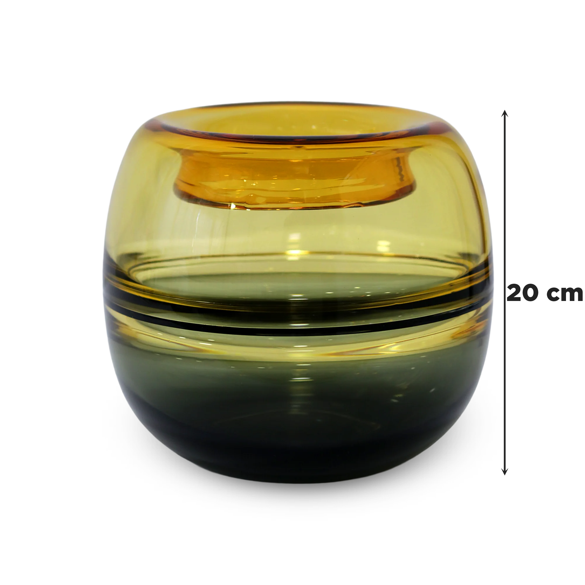 Vase décoratif en verre 20x17cm - Image 3